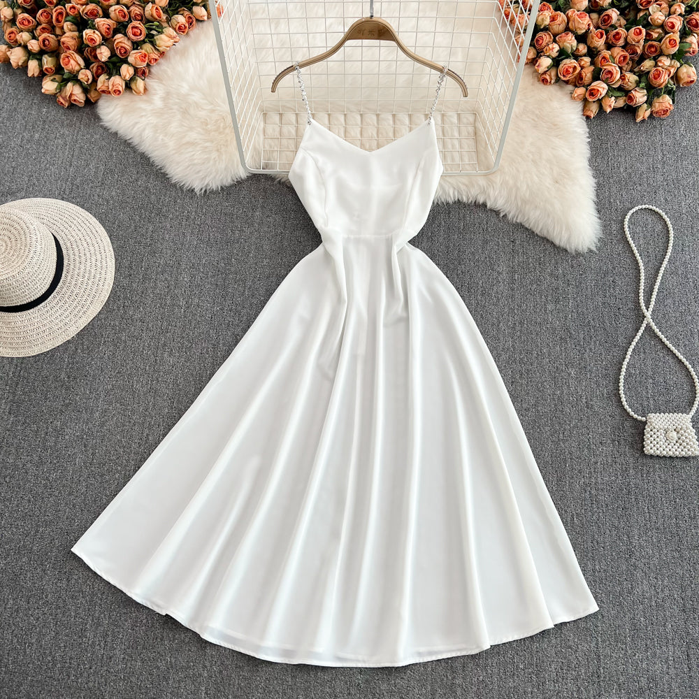 Simple A Line V Neck Short Dress Fashion Dress  10693