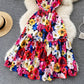 Cute A Line Floral Dress Fashion Dress  10663