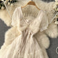A Line Chiffon Lace Long Sleeve Dress Fashion Dress  10720