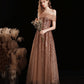 Shiny tulle sequins tea length prom dress evening dress  10412