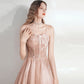 Cute tulle lace long A line prom dress evening dress  10392