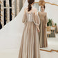 Cute tulle lace long prom dress A line evening dress  10449