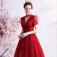 Red tulle short prom dress red homecoming dress  10353