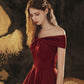 Burgundy satin short prom dress homecoming dress  10417