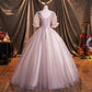 Cute lace long ball gown dress formal dress  10254