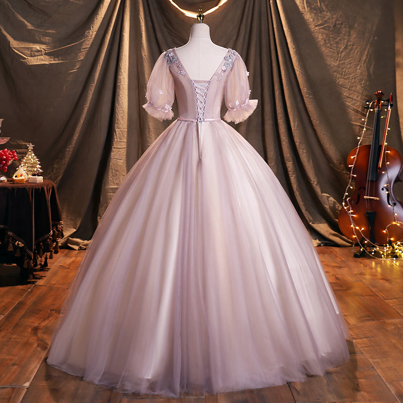 Cute lace long ball gown dress formal dress  10254
