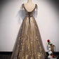 Elegant tulle sequins long prom dress evening gown  10230