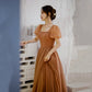 Cute tulle long prom dress A line evening gown  10128
