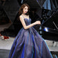 Simple satin long prom dress A line evening gown  10110