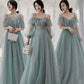Cute tulle long A ine prom dress evening gown  10137