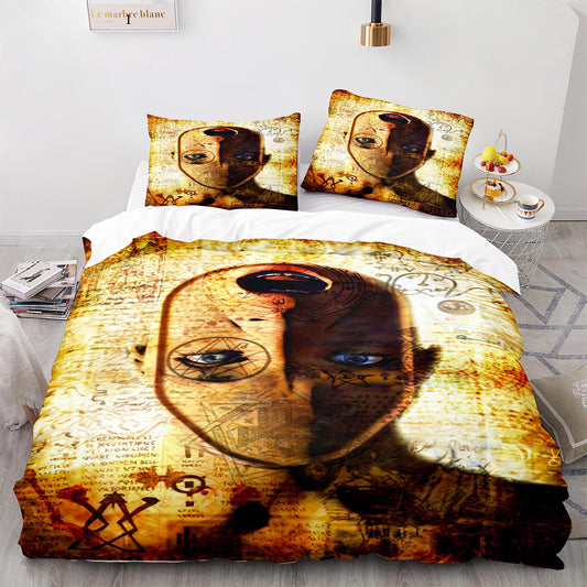 Parure de lit avec housse de couette et taies d'oreiller pour adolescents et adultes, taille King size, WXR1002