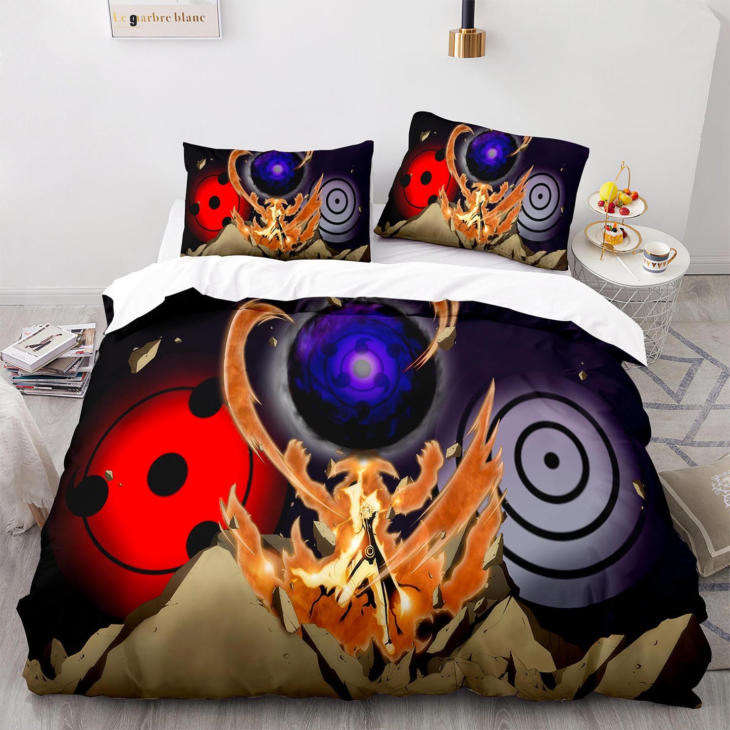 Parure de lit avec housse de couette et taies d'oreiller pour adolescents et adultes, taille King size, HYL1004