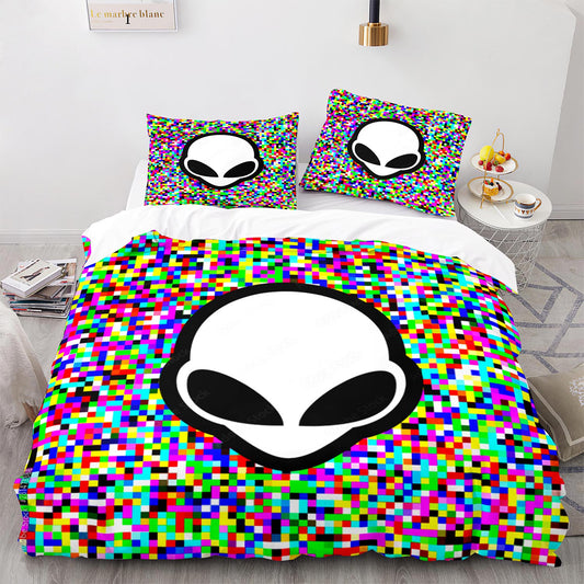 Parure de lit avec housse de couette et taies d'oreiller pour adolescents et adultes, taille King size, WXR1010