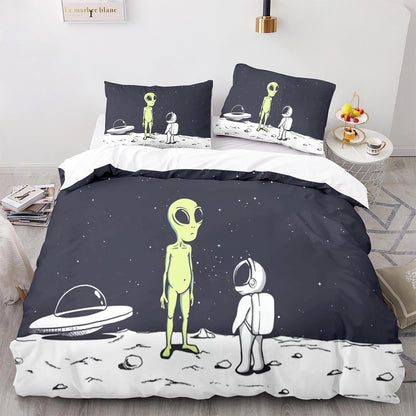 Parure de lit avec housse de couette et taies d'oreiller pour adolescents et adultes, taille King size, WXR1012