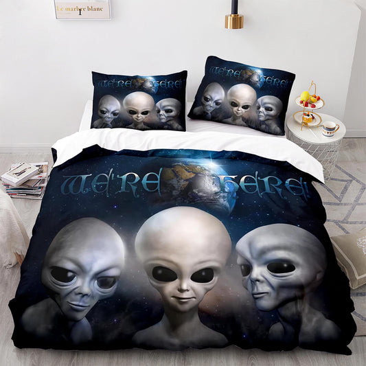 Parure de lit avec housse de couette et taies d'oreiller pour adolescents et adultes, taille King size, WXR1013