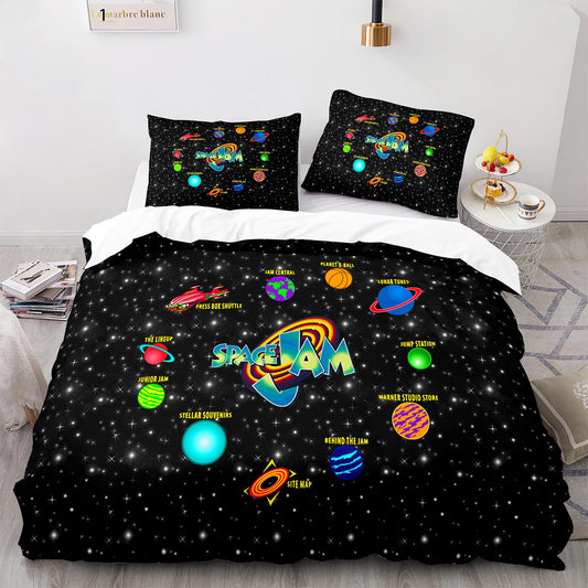 Parure de lit avec housse de couette et taies d'oreiller pour adolescents et adultes, taille King size, DGL1014