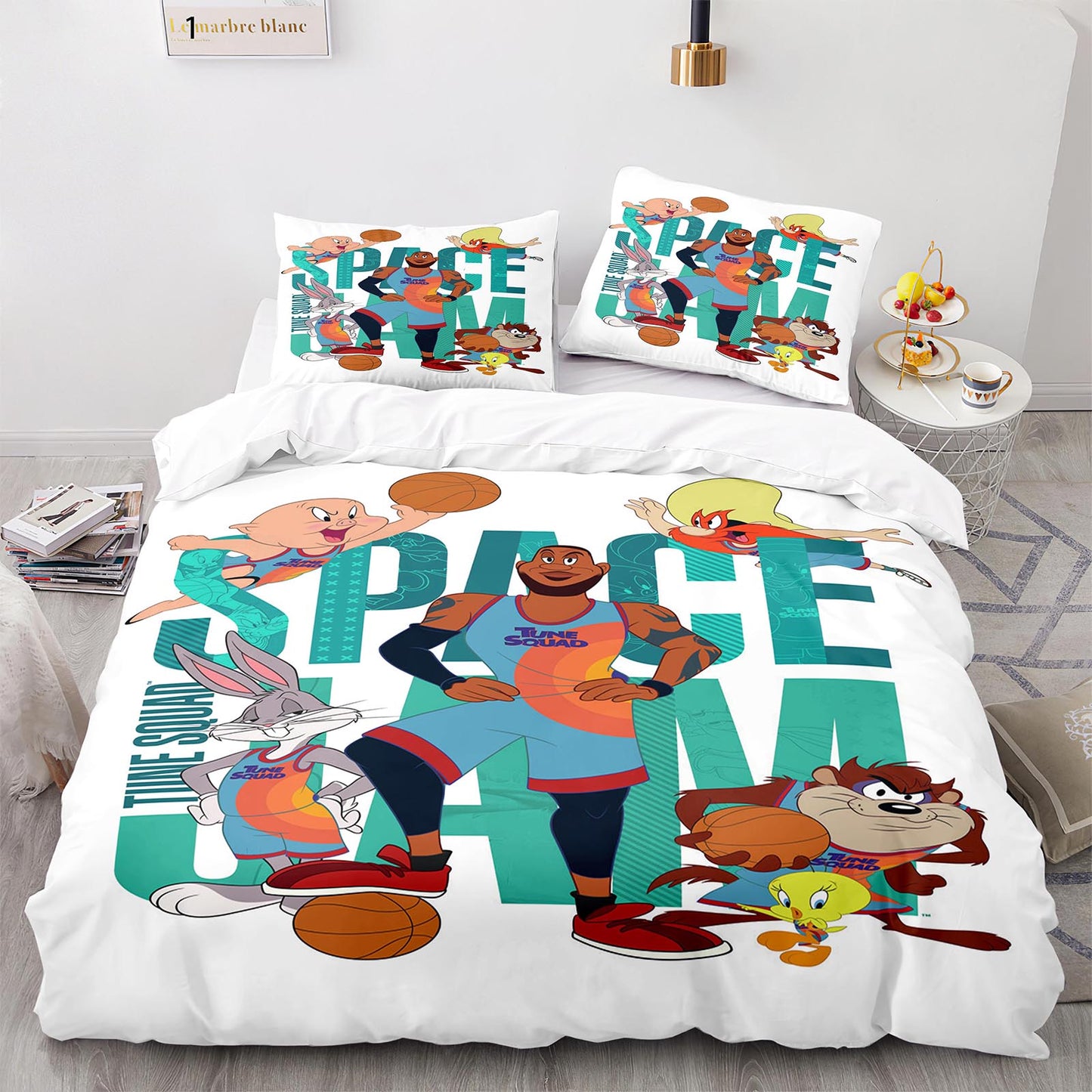 Parure de lit avec housse de couette et taies d'oreiller pour adolescents et adultes, taille King size, DGL1016
