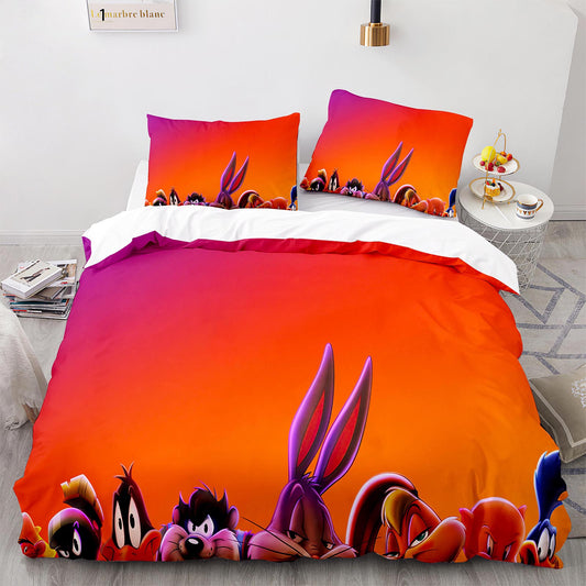 Parure de lit avec housse de couette et taies d'oreiller pour adolescents et adultes, taille King size, DGL1017