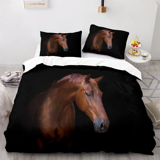 Parure de lit avec housse de couette et taies d'oreiller pour adolescents et adultes, taille King size, M1022