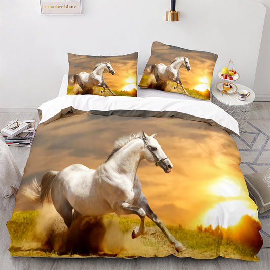 Parure de lit avec housse de couette et taies d'oreiller pour adolescents et adultes, taille King size, M1025