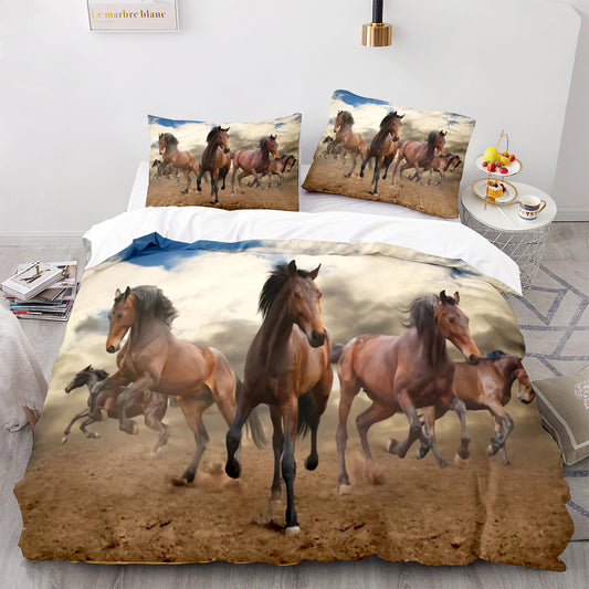 Parure de lit avec housse de couette et taies d'oreiller pour adolescents et adultes, taille King size, M1028