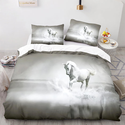 Parure de lit avec housse de couette et taies d'oreiller pour adolescents et adultes, taille King size, M1029