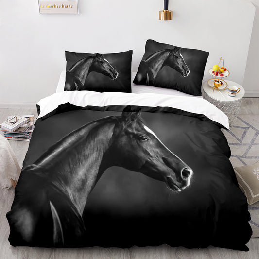 Parure de lit avec housse de couette et taies d'oreiller pour adolescents et adultes, taille King size, M1035