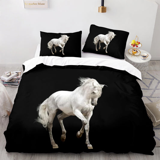 Parure de lit avec housse de couette et taies d'oreiller pour adolescents et adultes, taille King size, M1039