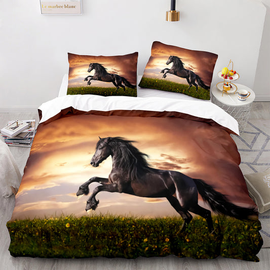 Parure de lit avec housse de couette et taies d'oreiller pour adolescents et adultes, taille King size, M1040