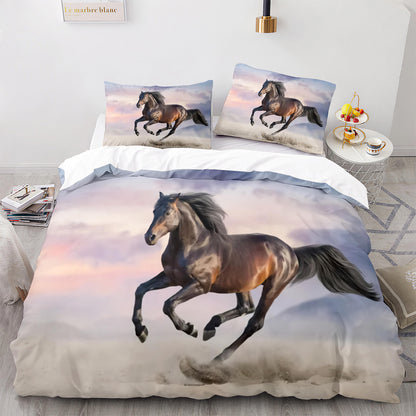 Parure de lit avec housse de couette et taies d'oreiller pour adolescents et adultes, taille King size, M1041