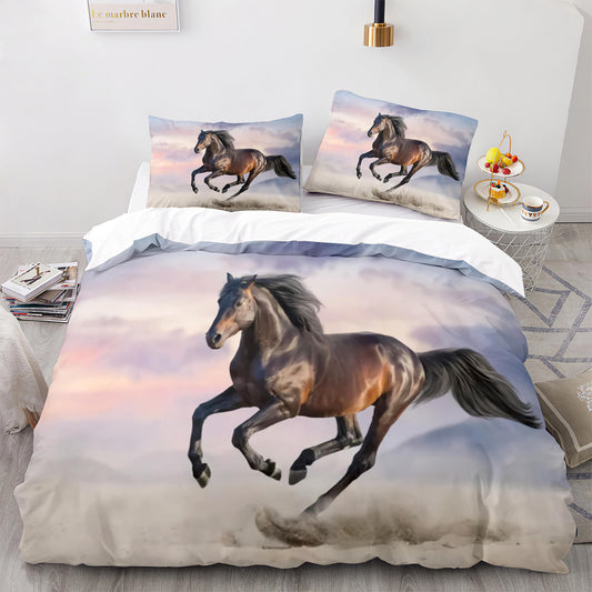 Parure de lit avec housse de couette et taies d'oreiller pour adolescents et adultes, taille King size, M1041
