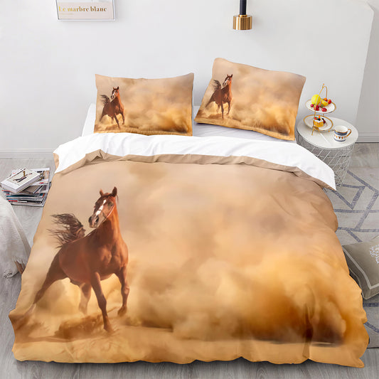 Parure de lit avec housse de couette et taies d'oreiller pour adolescents et adultes, taille King size, M1042