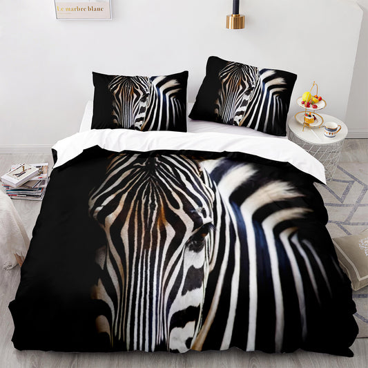 Parure de lit avec housse de couette et taies d'oreiller pour adolescents et adultes, taille King size, M1043