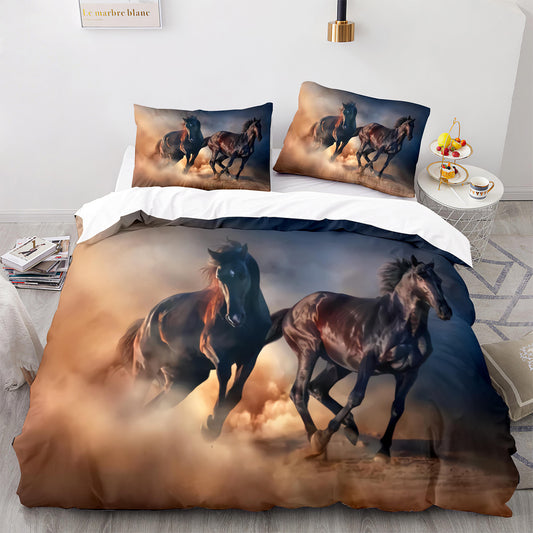 Parure de lit avec housse de couette et taies d'oreiller pour adolescents et adultes, taille King size, M1044