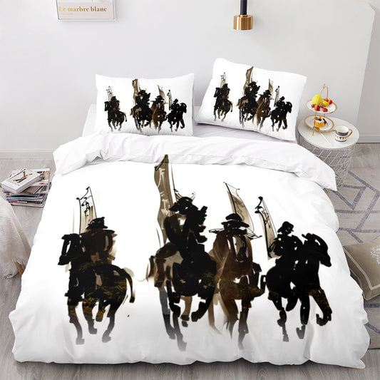 Parure de lit avec housse de couette et taies d'oreiller pour adolescents et adultes, taille King size, M1047