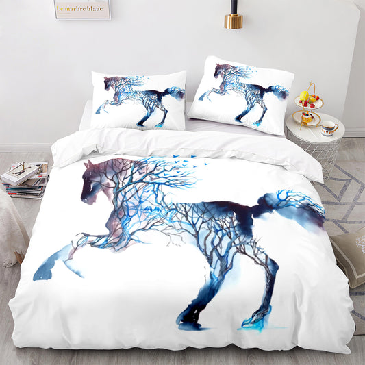 Parure de lit avec housse de couette et taies d'oreiller pour adolescents et adultes, taille King size, M1049