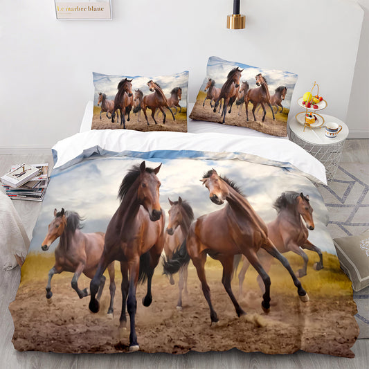 Parure de lit avec housse de couette et taies d'oreiller pour adolescents et adultes, taille King size, M1051