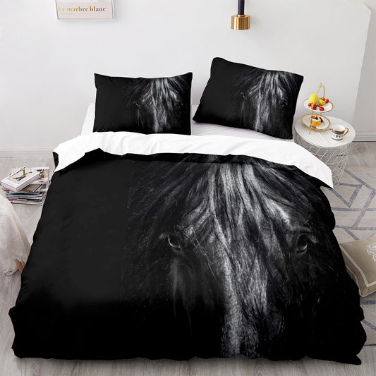 Parure de lit avec housse de couette et taies d'oreiller pour adolescents et adultes, taille King size, M1052