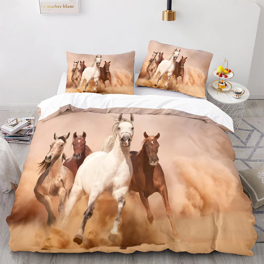 Parure de lit avec housse de couette et taies d'oreiller pour adolescents et adultes, taille King size, M1053