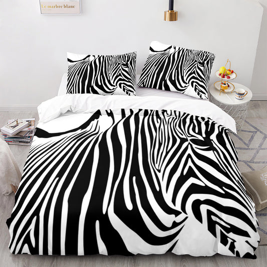 Parure de lit avec housse de couette et taies d'oreiller pour adolescents et adultes, taille King size, M1055