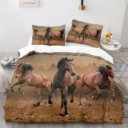 Parure de lit avec housse de couette et taies d'oreiller pour adolescents et adultes, taille King size, M1057