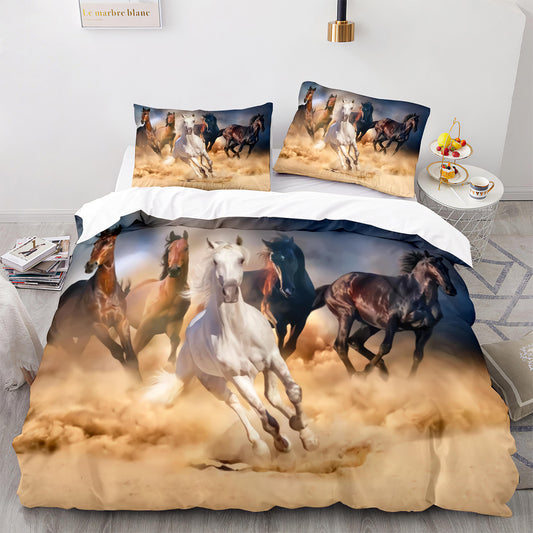 Parure de lit avec housse de couette et taies d'oreiller pour adolescents et adultes, taille King size, M1060