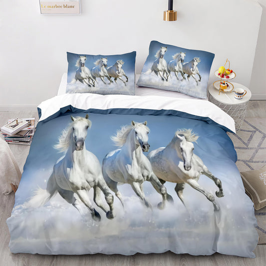 Parure de lit avec housse de couette et taies d'oreiller pour adolescents et adultes, taille King size, M1062