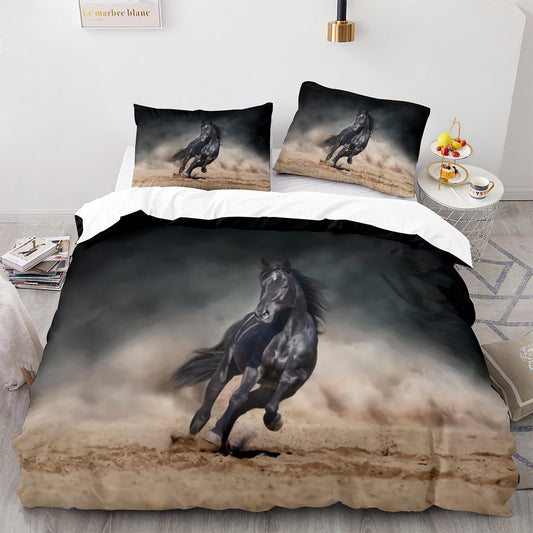 Parure de lit avec housse de couette et taies d'oreiller pour adolescents et adultes, taille King size, M1064