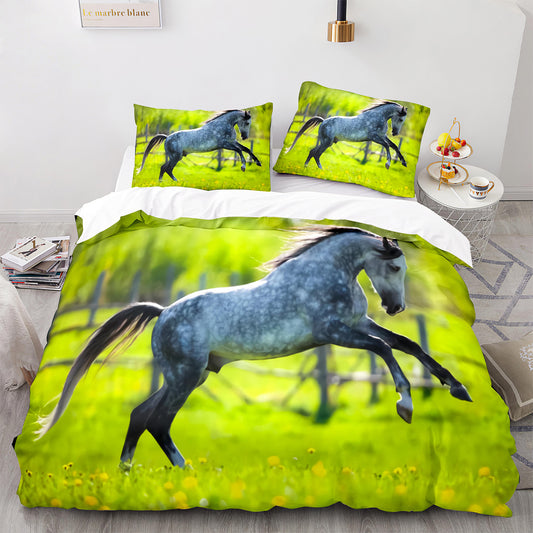 Parure de lit avec housse de couette et taies d'oreiller pour adolescents et adultes, taille King size, M1069