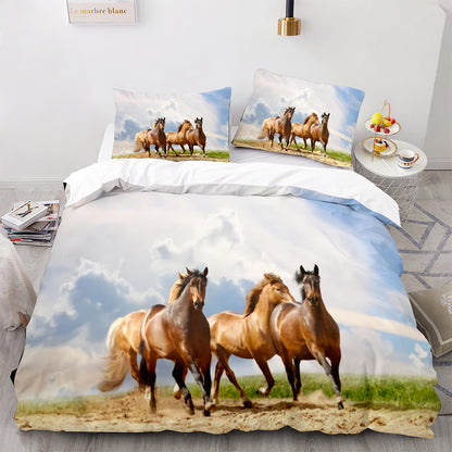 Parure de lit avec housse de couette et taies d'oreiller pour adolescents et adultes, taille King size, M1072