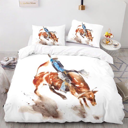Parure de lit avec housse de couette et taies d'oreiller pour adolescents et adultes, taille King size, M1073