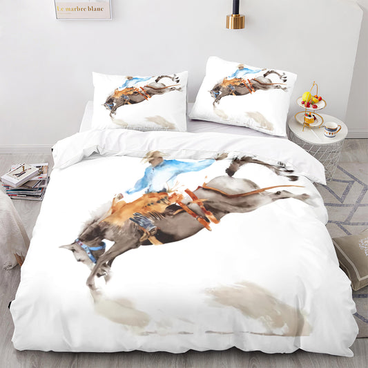 Parure de lit avec housse de couette et taies d'oreiller pour adolescents et adultes, taille King size, M1075