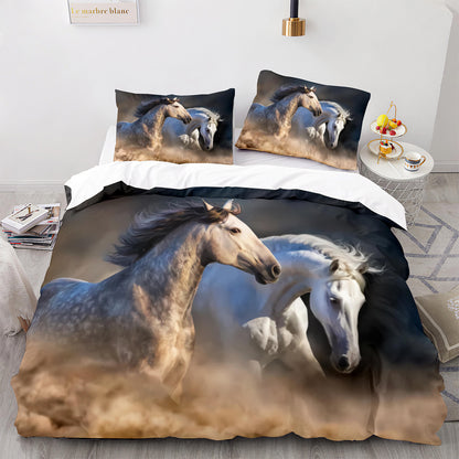 Parure de lit avec housse de couette et taies d'oreiller pour adolescents et adultes, taille King size, M1078