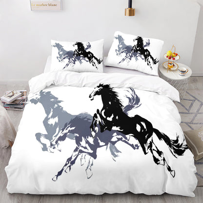 Parure de lit avec housse de couette et taies d'oreiller pour adolescents et adultes, taille King size, M1081